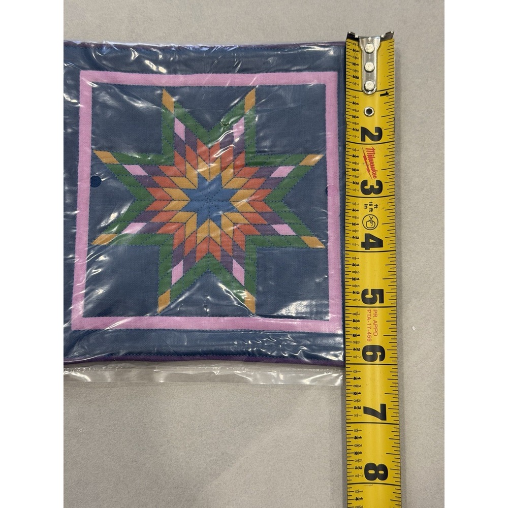 15 Amish Heritage Collection Frameable Fabric Quilt 8 Pt Star Ann Dezendorf READ - Picture 4 of 6